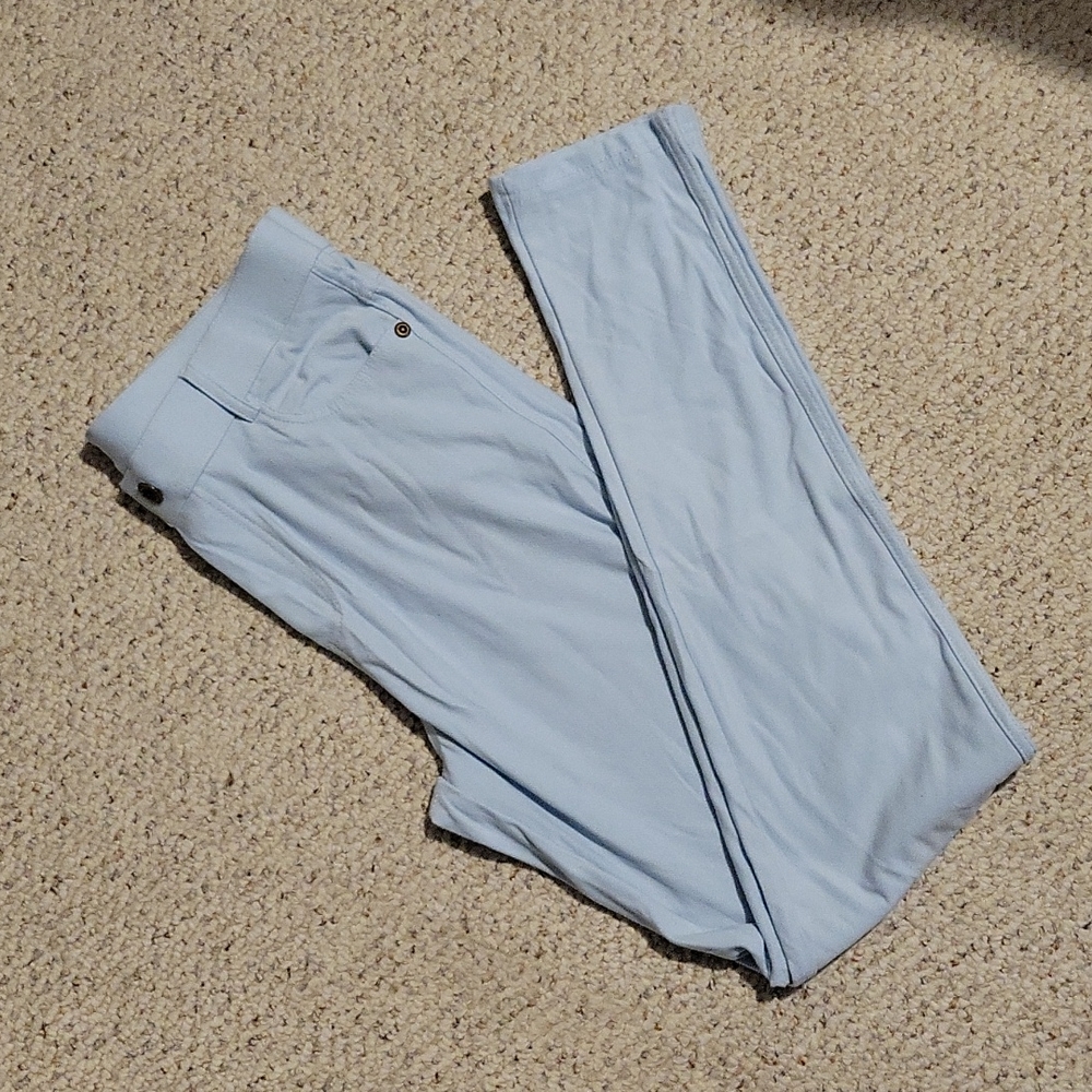 Pale blue jeggings